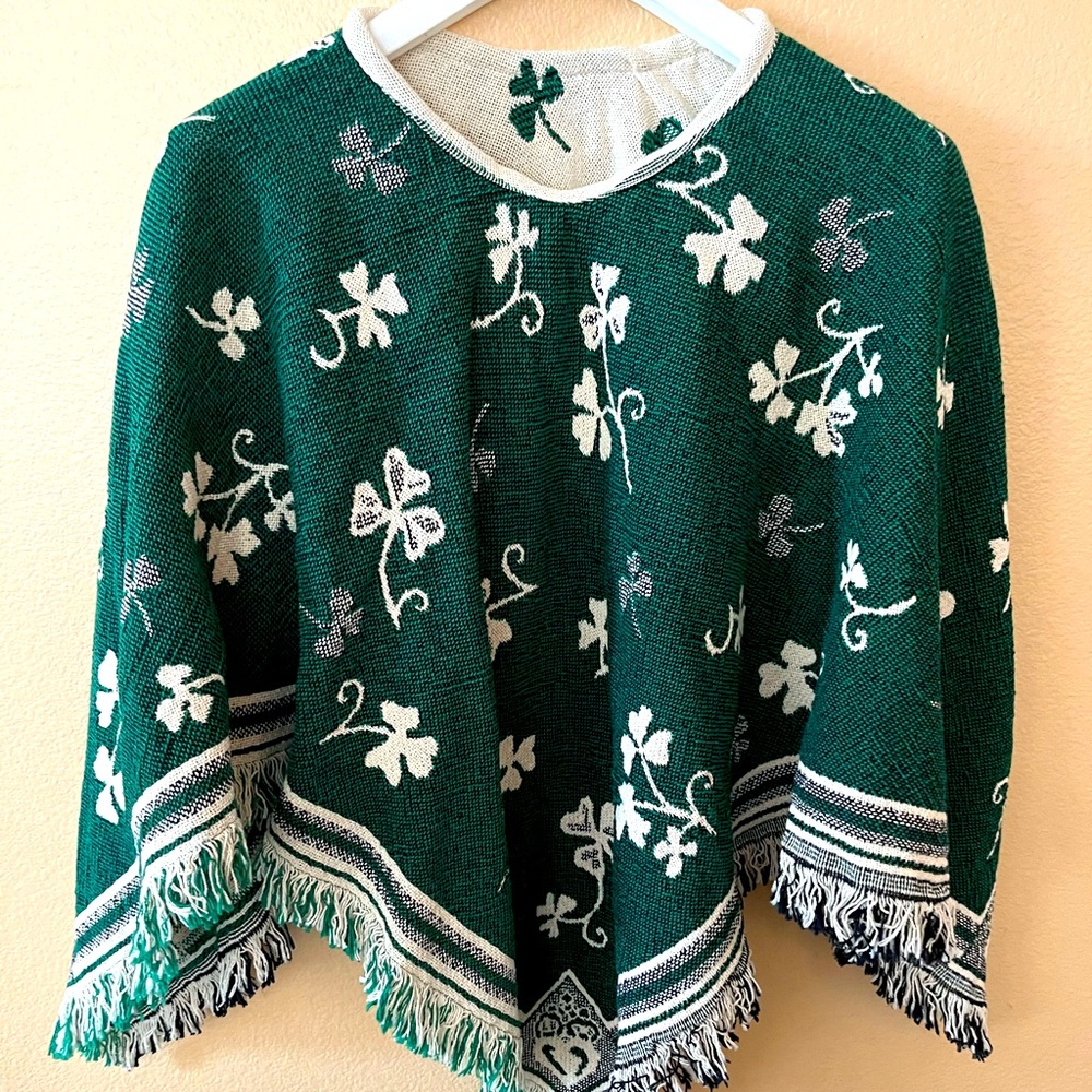 St. Patrick’s Irish Poncho women’s one size fits most